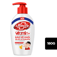 Nước rửa tay Lifebuoy Vitamin bảo vệ vượt trội chai 180g
