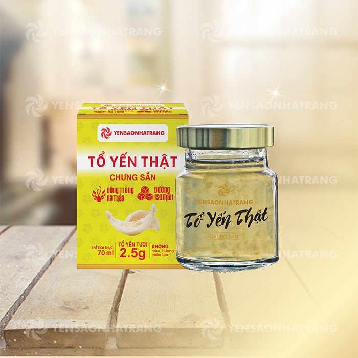 Tổ yến đông trùng hạ thảo chưng sẵn 70ml. Yensaonhatrang