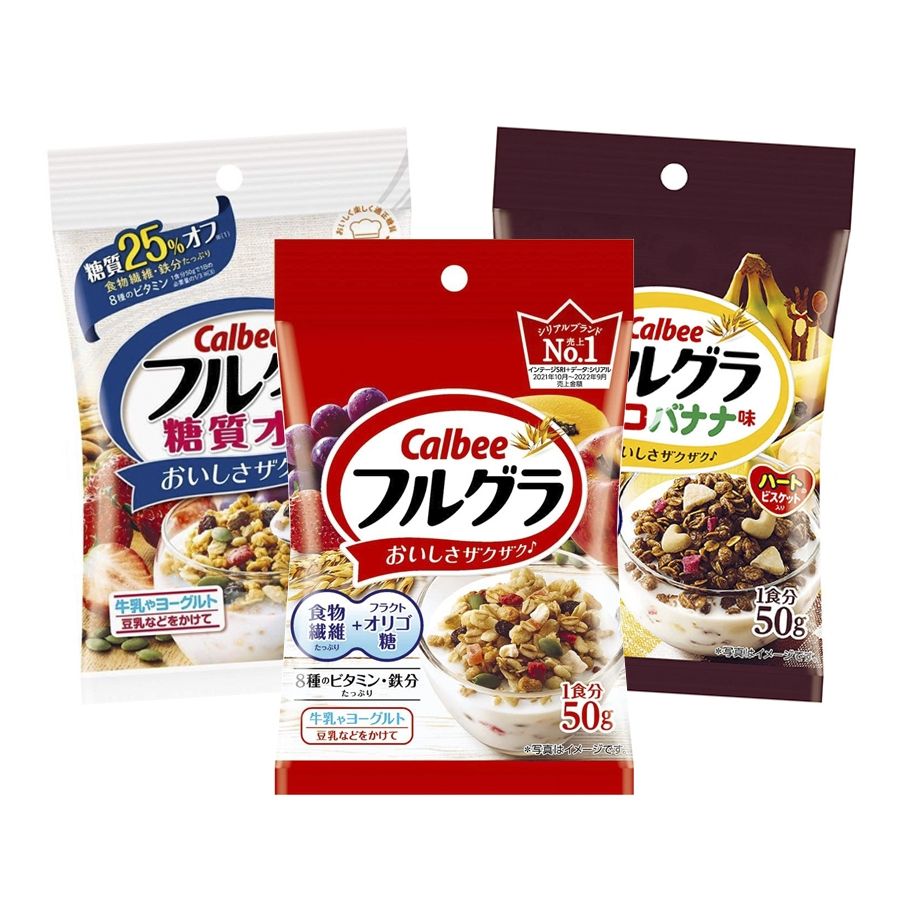 Ngũ cốc ăn sáng Calbee Frugra gói mini tiện lợi 50g