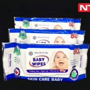KHĂN ƯỚT BABY WHIPES XANH, VANG 80G
