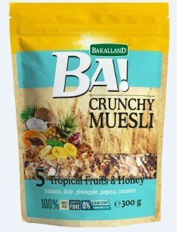 Ngũ Cốc Bakalland Crunchy Muesli 5 Tropical Fruits & Honey 300g