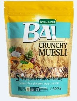 Ngũ Cốc Bakalland Crunchy Muesli 5 Tropical Fruits & Honey 300g