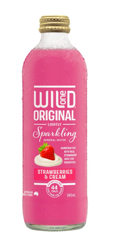 Nước Dâu Tây Và Kem Organic Có Gas Wild One 345ml