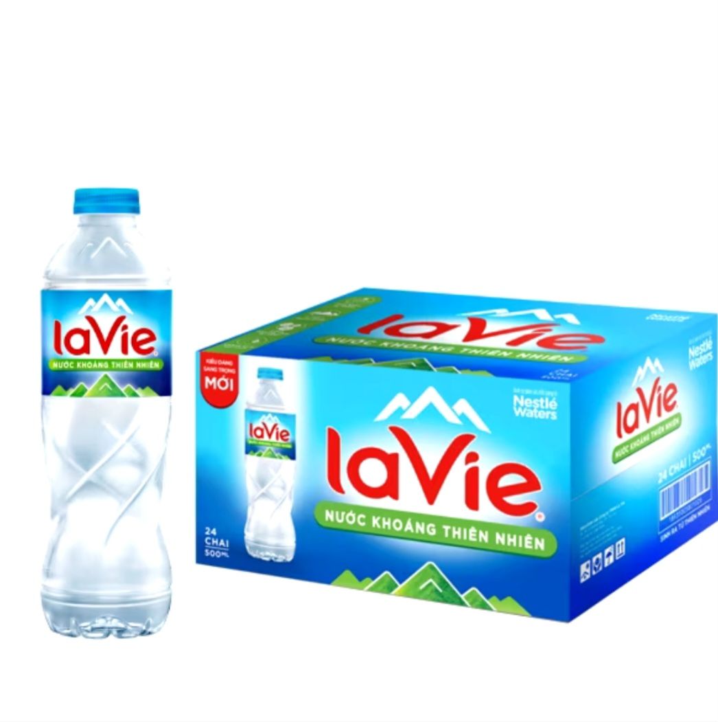 Nước khoáng thiên nhiên La Vie 0.5 L (24 chai/thùng)