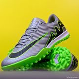  Giày Bóng Đá Cỏ Nhân Tạo Mercurial Vapor 15 Academy F1 Xám Đế Xanh Lá TF 