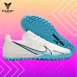  Giày Bóng Đá Cỏ Nhân Tạo Mercurial Vapor 15 Academy SF Trắng Đế Xanh Da TF 