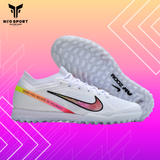  Giày Bóng Đá Cỏ Nhân Tạo Mercurial Air Zoom Vapor 15 Elite Bo Thun Trắng Logo Hồng TF 