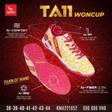  Giày Bóng Đá Chính Hãng KAMITO TA11 WONCUP Trắng/Vàng Đồng TF 