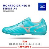  Giày Bóng Đá Chính Hãng Mizuno Monarcida Neo II Select AS Xanh Da Logo Bạc TF 