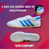  GIÀY BÓNG ĐÁ 3 SỌC NEO III Hologram - Sọc Xanh Da TF 