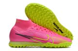  Giày Bóng Đá Cỏ Nhân Tạo Mercurial Air Zoom Superfly 9 Elite Cổ Cao Hồng Đế Chuối/Đen TF 