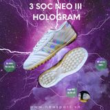  GIÀY BÓNG ĐÁ 3 SỌC NEO III Hologram - Sọc Bạc TF 