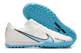  Giày Bóng Đá Cỏ Nhân Tạo Mercurial Vapor 15 Academy SF Trắng Đế Xanh Da TF 