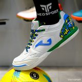  Giày Bóng Đá Futsal Chính Hãng JOMA Top Flex 2223 FERRAO LIMITED EDITION Trắng/Xanh Lá IC 