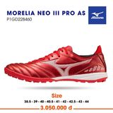  Giày Bóng Đá Chính Hãng Mizuno Morelia Neo III Pro As Đỏ TF 