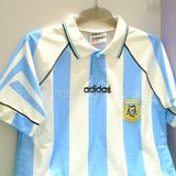  Áo Retro - Tuyển Argentina Xanh sọc 1996/97 sân nhà 