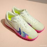  Giày Bóng Đá Cỏ Nhân Tạo Mercurial Vapor 15 Academy SF Trắng Đế Hồng TF 