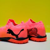  Giày Bóng Đá Cỏ Nhân Tạo Puma Future Ultimate 7 Bo Thun Đỏ/Hồng Logo Đen TF 