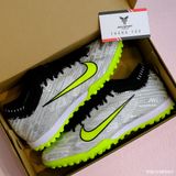  Giày Bóng Đá Cỏ Nhân Tạo Mercurial Air Zoom Vapor 15 Elite Bo Thun Xám/Bạc Đế Chuối TF 