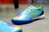  Giày Bóng Đá Cỏ Nhân Tạo X Speedportal.1 World Cup 2022 Bo Thun Xanh Ngọc Ánh Kim TF 