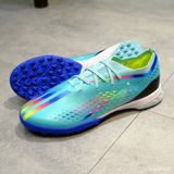  Giày Bóng Đá Cỏ Nhân Tạo X Speedportal.1 World Cup 2022 Bo Thun Xanh Ngọc Ánh Kim TF 