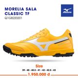  Giày Bóng Đá Chính Hãng Mizuno Morelia Sala Classic Vàng Logo Trắng TF 