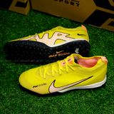  Giày Bóng Đá Cỏ Nhân Tạo Mercurial Vapor 15 Pro Air Zoom Bo Thun Vàng Đế Đen TF 