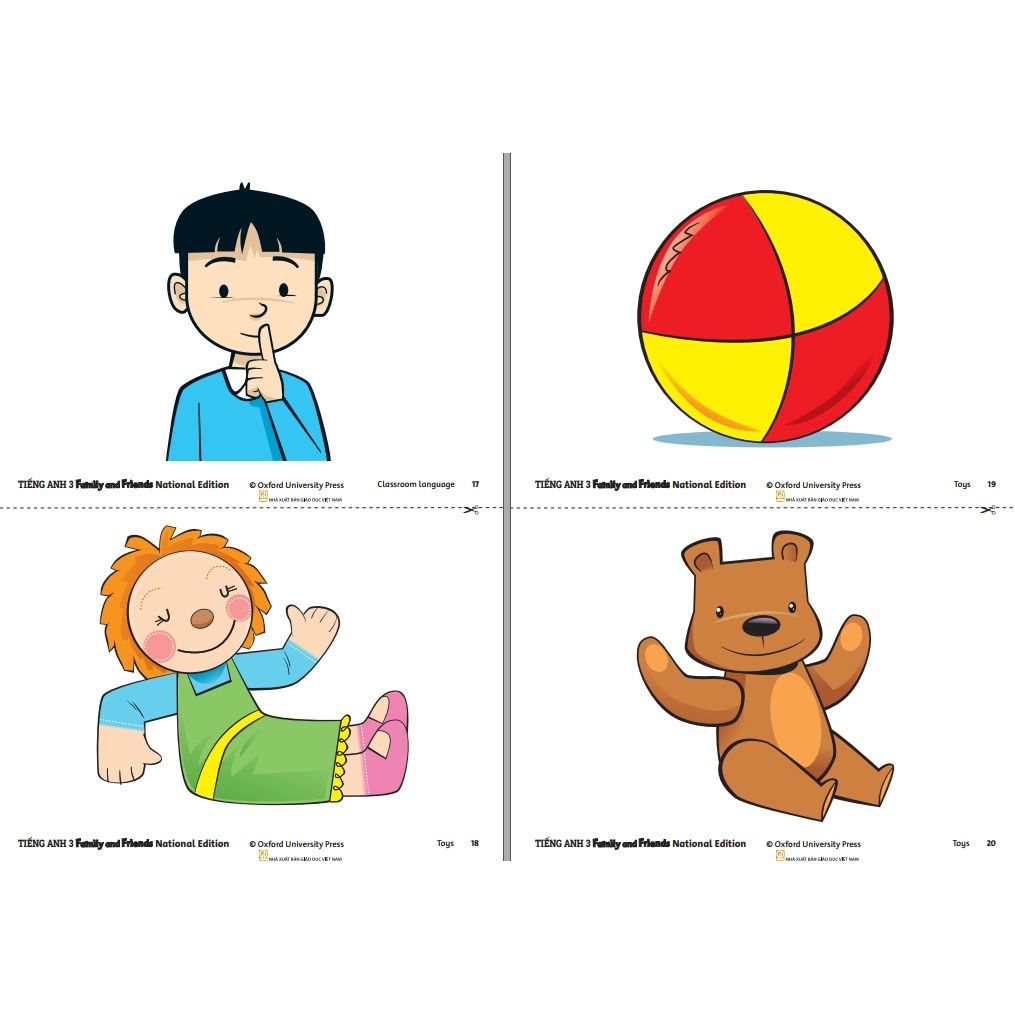  Thẻ từ (Flashcards) Tiếng Anh 3 Family and Friends National Edition 