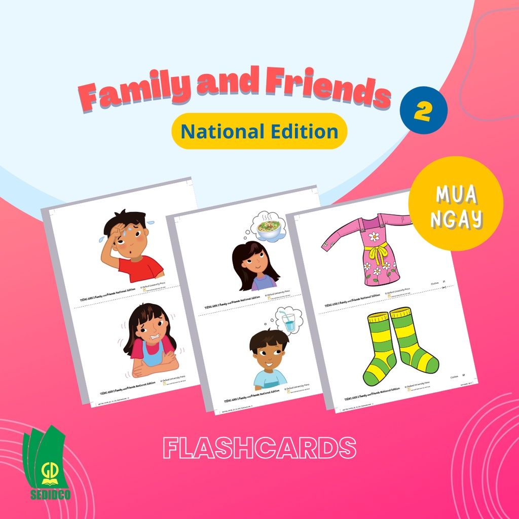  Thẻ từ (Flashcards) - Tiếng Anh 2 Family and Friends National Edition 