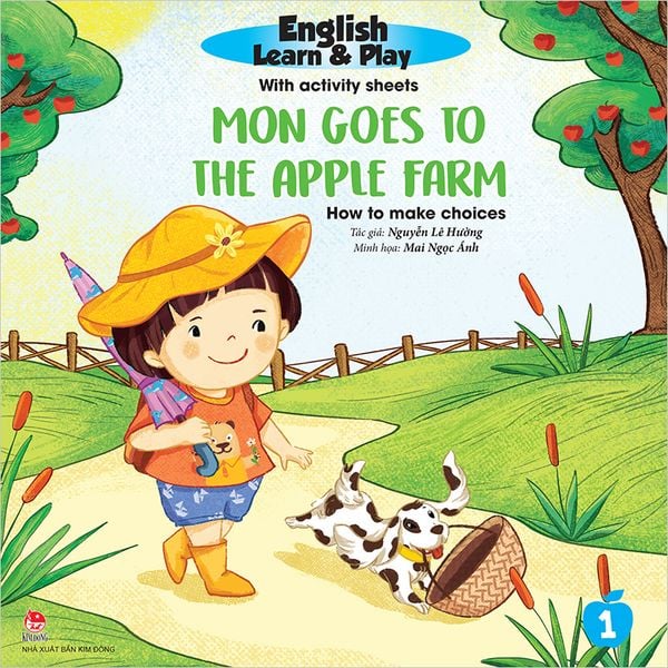 English Learn Play with activity sheets - Mon goes to the Apple Farm - How to make choices