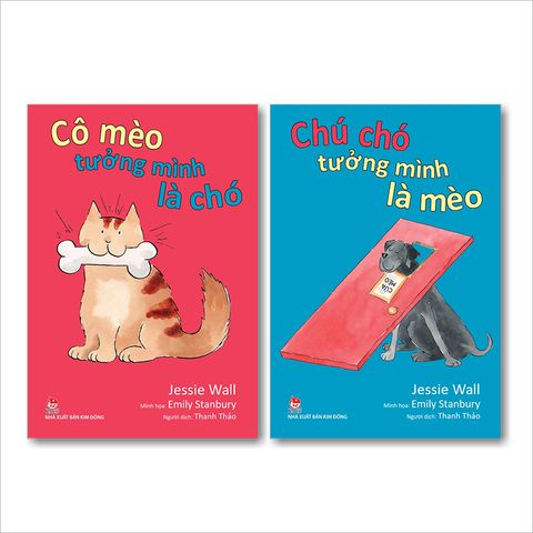 Combo Chú chó tưởng mình là mèo – Cô mèo tưởng mình là chó (2 quyển)