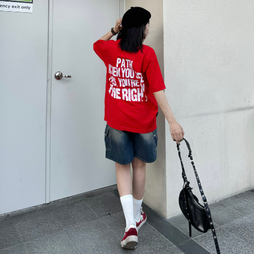Quần short jean baggy giả túi form unisex cạp thấp - Otis Club