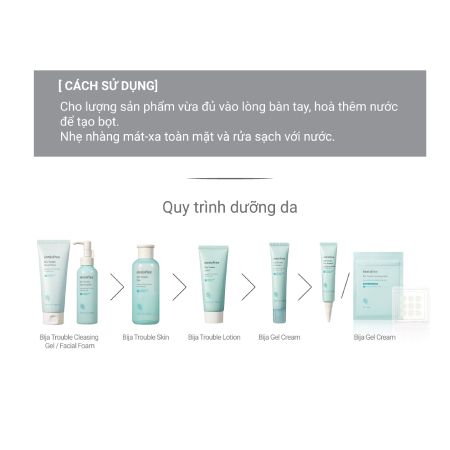 Sữa Rửa Mặt Dành Cho Da Mụn Innisfree Bija Trouble Facial Foam