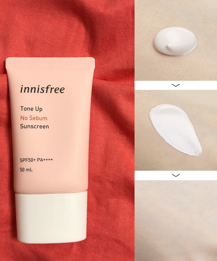Kem Chống Nắng Nâng Tông Kiềm Dầu Innisfree Tone Up No Sebum Suncream SPF50 PA++++ 50ml