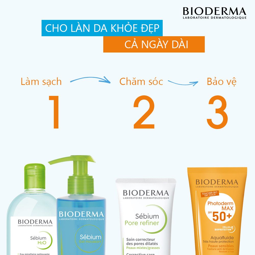 Dung Dịch Tẩy Trang Bioderma Sébium H2O Dành Cho Da Dầu, Hỗn Hợp & Da Dễ Bị Mụn