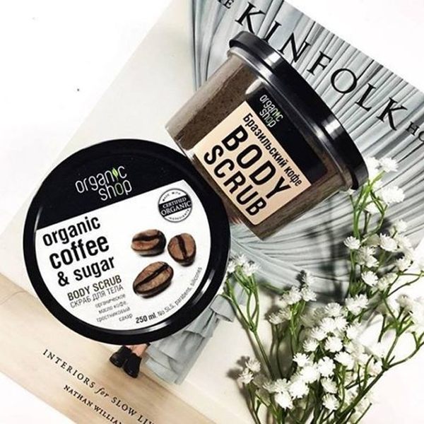 Tẩy Tế Bào Chết Toàn Thân Làm Sạch Sâu Và Cấp Ẩm Organic Coffee & Sugar Body Scrub 250ml - Nga Chính Hãng