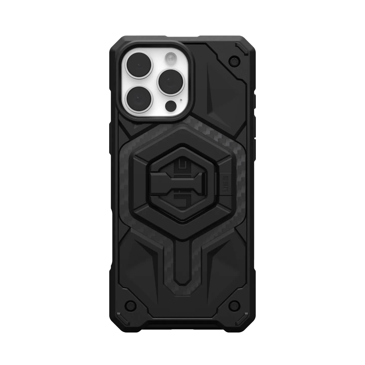 Ốp lưng iPhone 16 Pro Max UAG Monarch Pro - Carbon Fiber/Black Stand