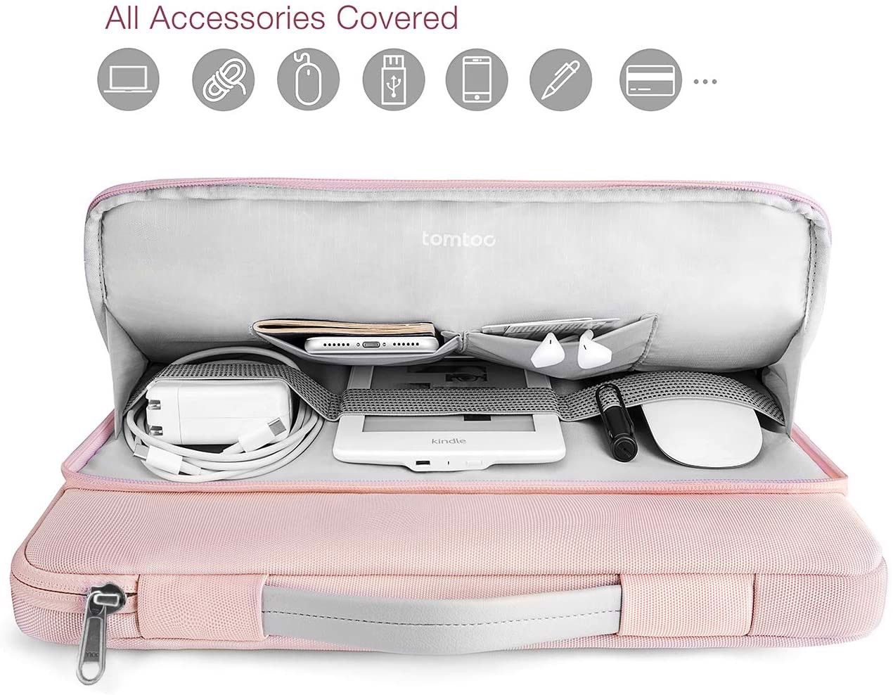 Túi Chống Sốc Tomtoc Briefcase MacBook/Laptop 13″ - Hồng