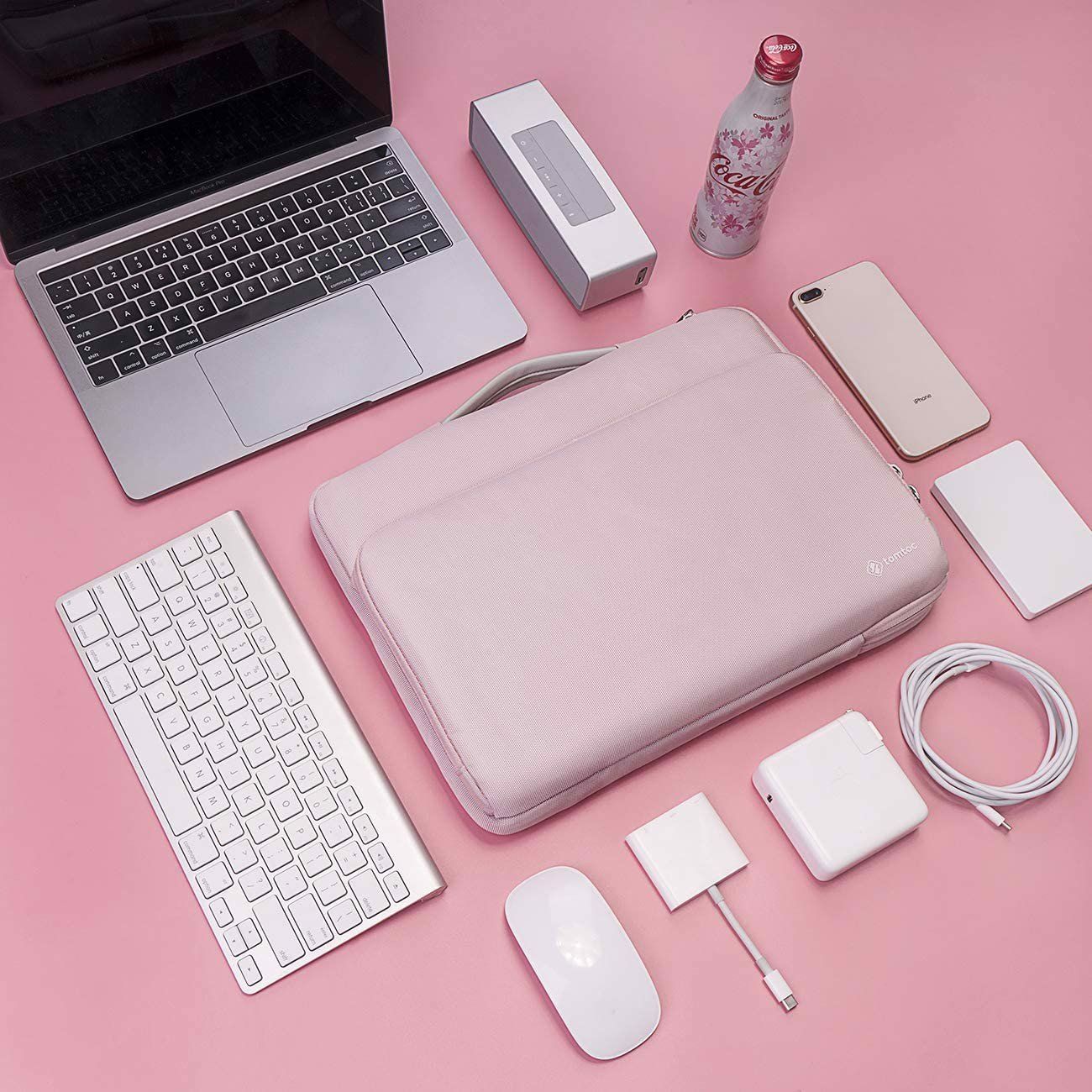 Túi Chống Sốc Tomtoc Briefcase MacBook/Laptop 13″ - Hồng