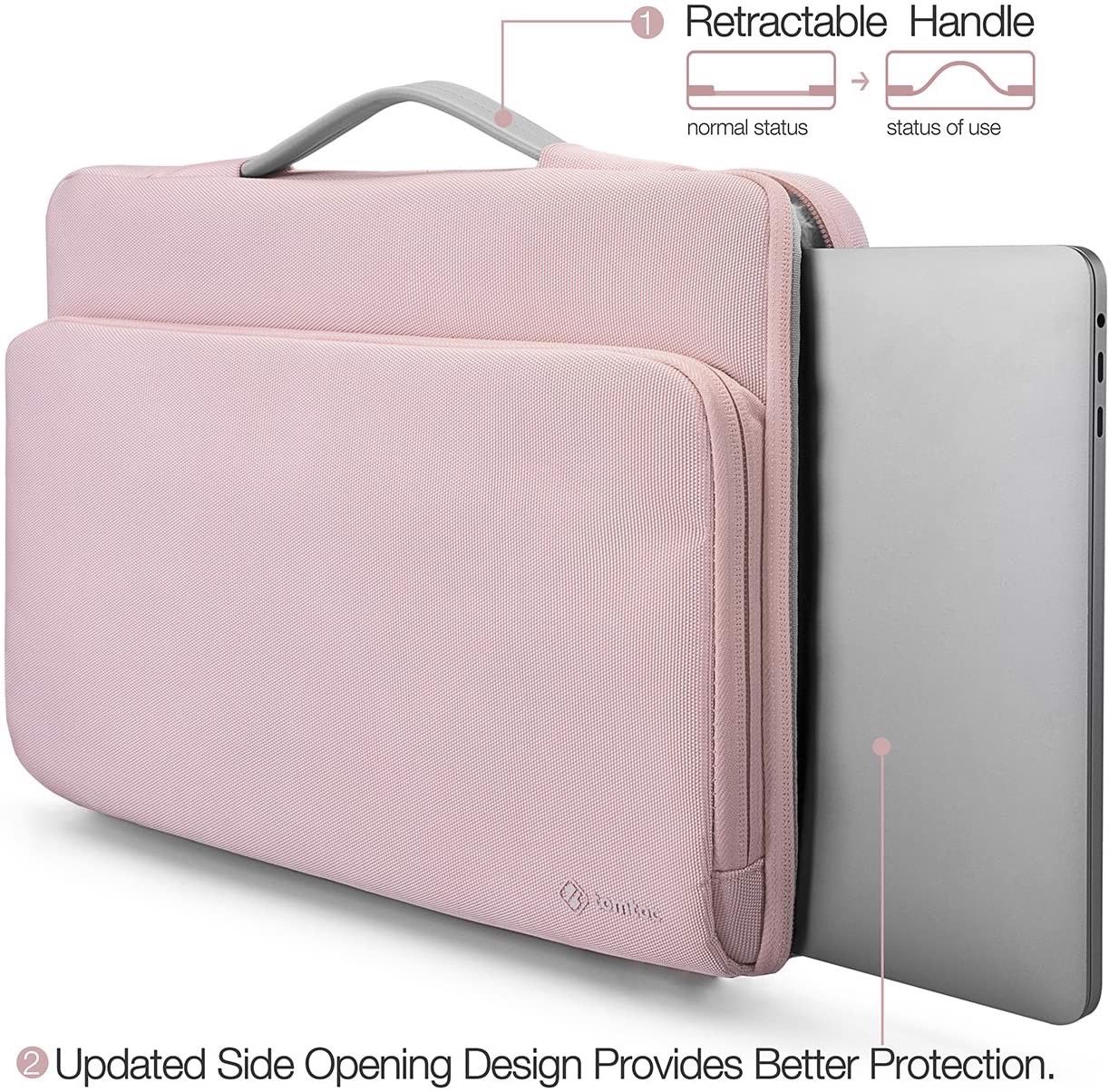 Túi Chống Sốc Tomtoc Briefcase MacBook/Laptop 13″ - Hồng