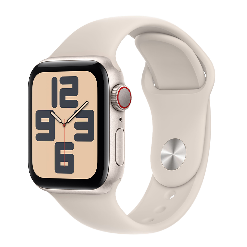  Apple Watch SE 2023 GPS + Cellular - Mặt nhôm - Dây cao su - 40mm - Chính hãng 