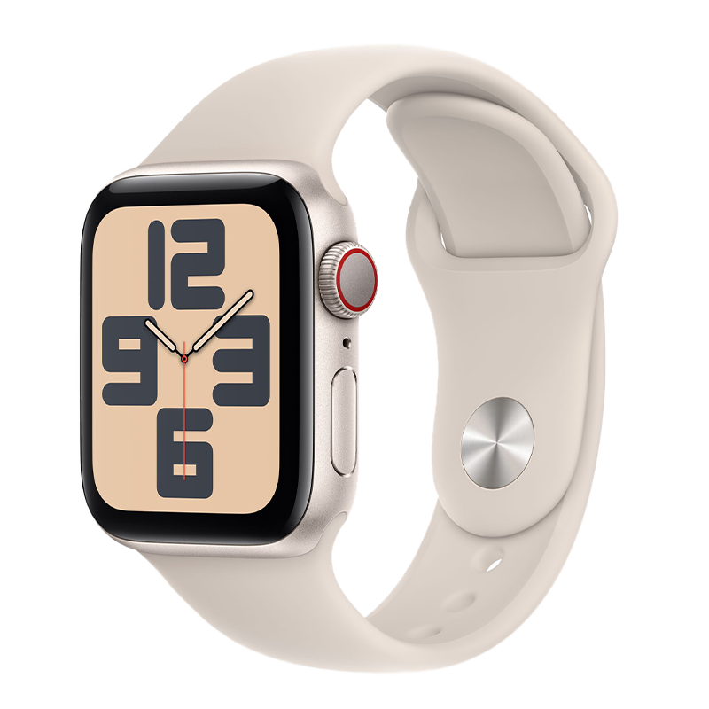 Apple Watch SE 2023 GPS + Cellular - Mặt nhôm - Dây cao su - 40mm - Chính hãng