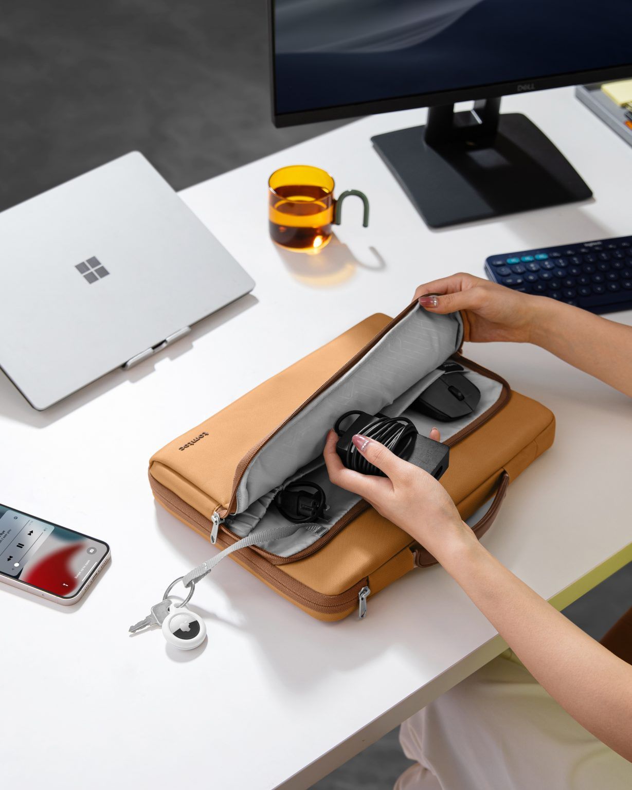 Túi Chống Sốc Tomtoc Briefcase MacBook/Laptop 13” - Bronze