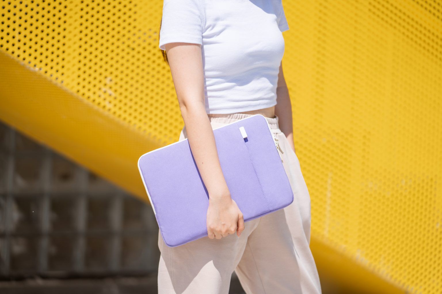 Túi Chống Sốc Tomtoc Organized Corner Armor + Pouch MacBook 13” - Violet