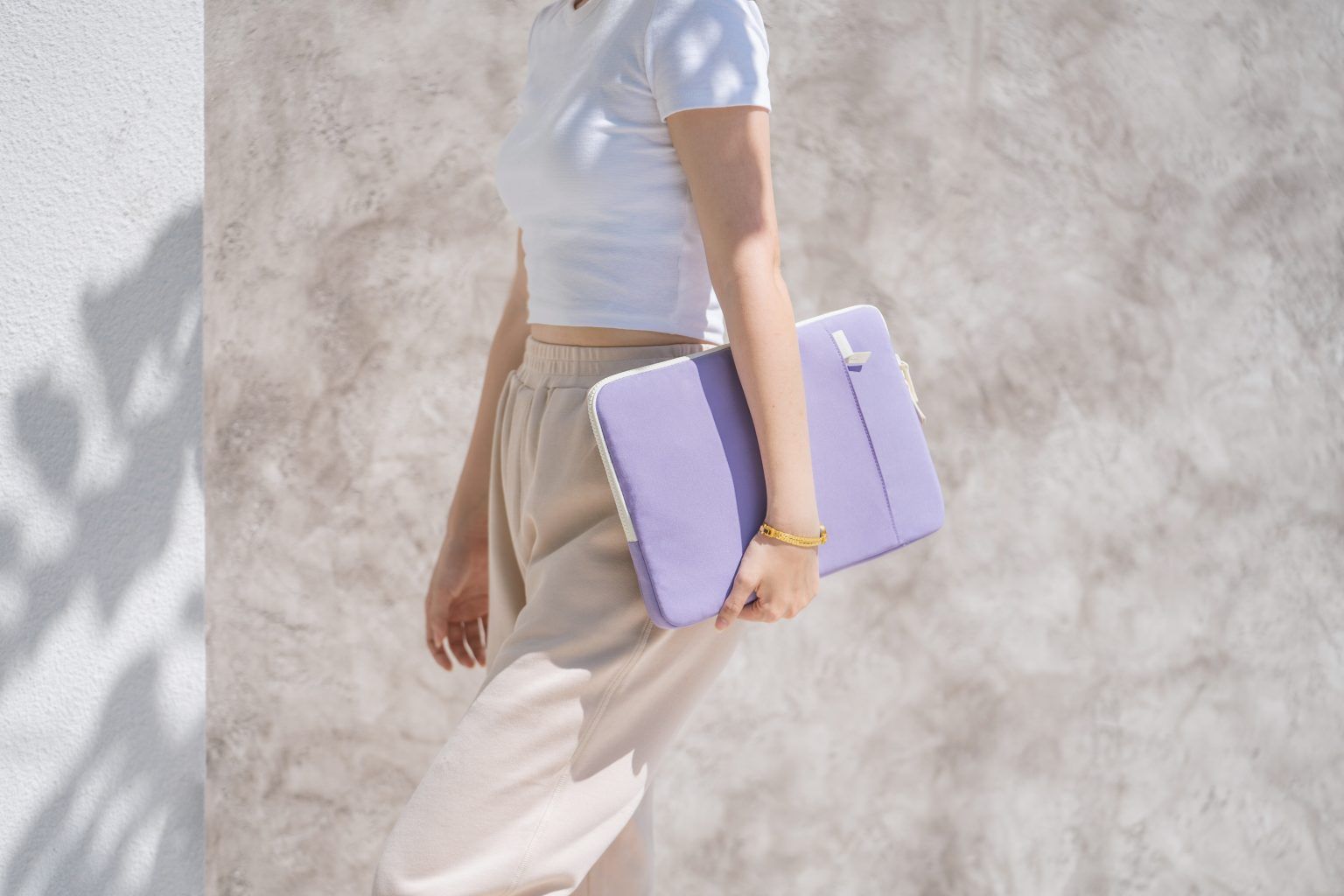 Túi Chống Sốc Tomtoc Organized Corner Armor + Pouch MacBook 13” - Violet