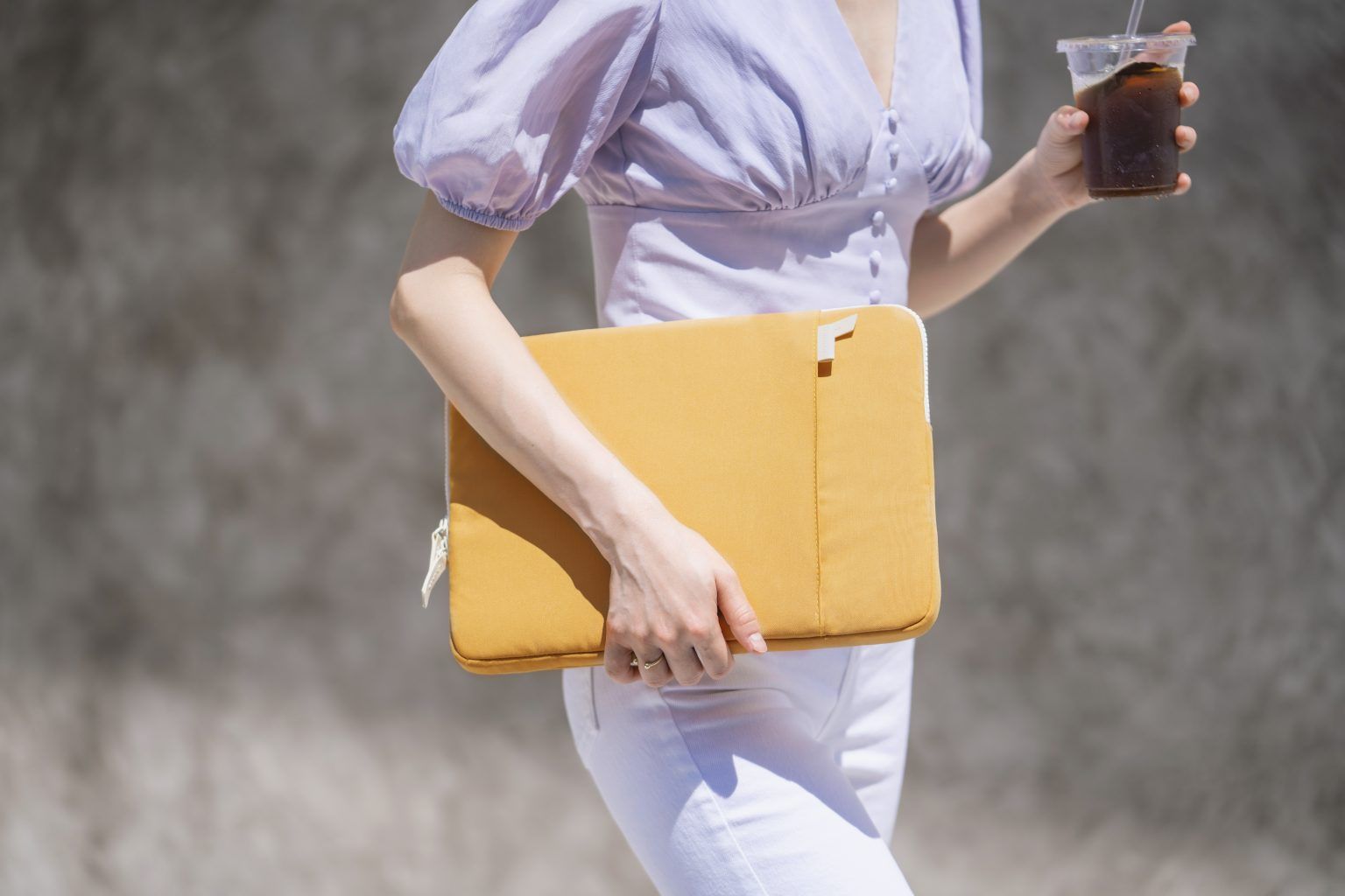 Túi Chống Sốc Tomtoc Organized Corner Armor + Pouch MacBook 13” - Yellow