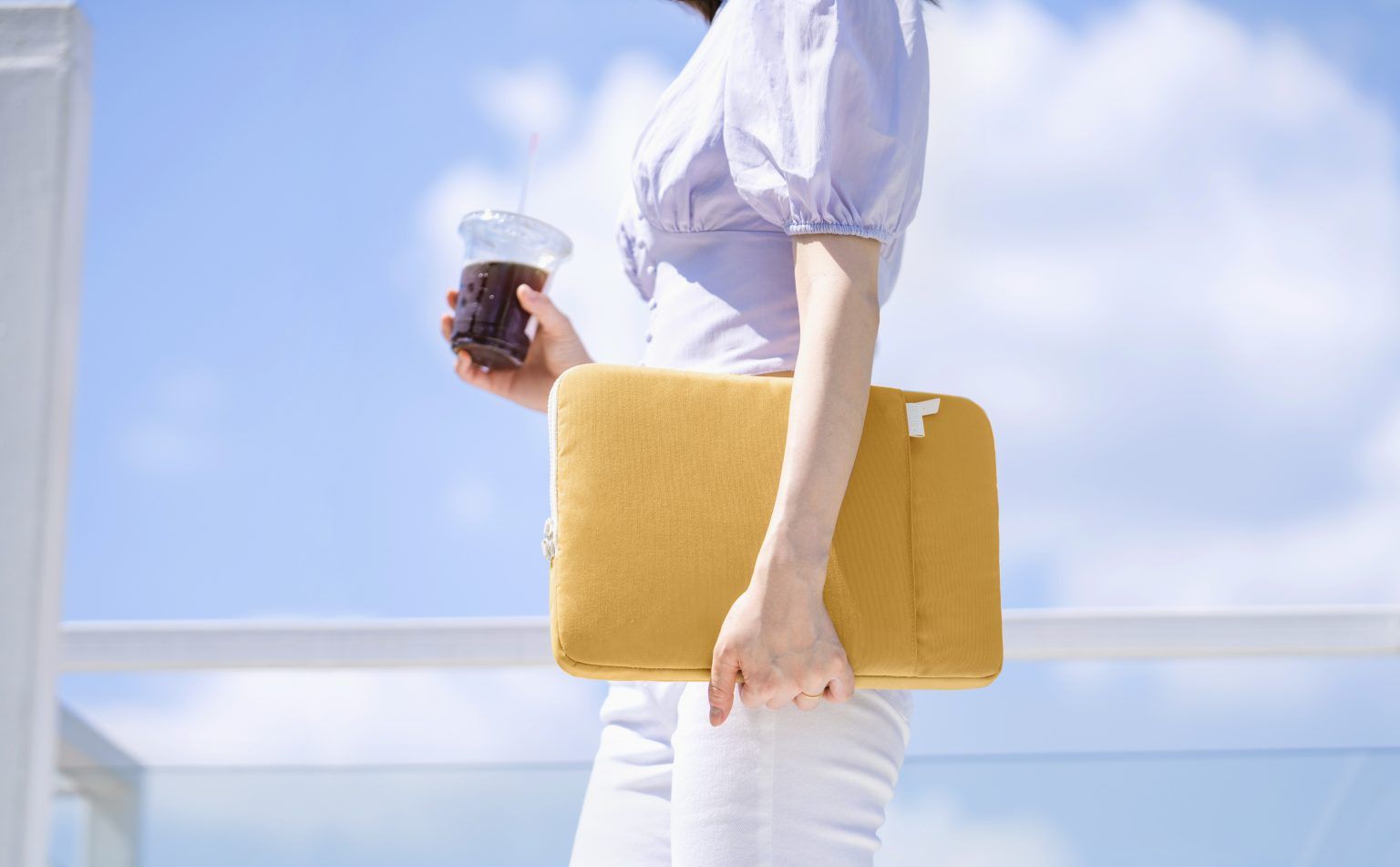 Túi Chống Sốc Tomtoc Organized Corner Armor + Pouch MacBook 13” - Yellow
