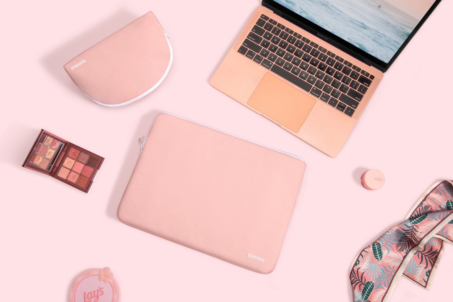 Túi Chống Sốc Tomtoc Shell Pouch MacBook/Laptop 13” - Pink