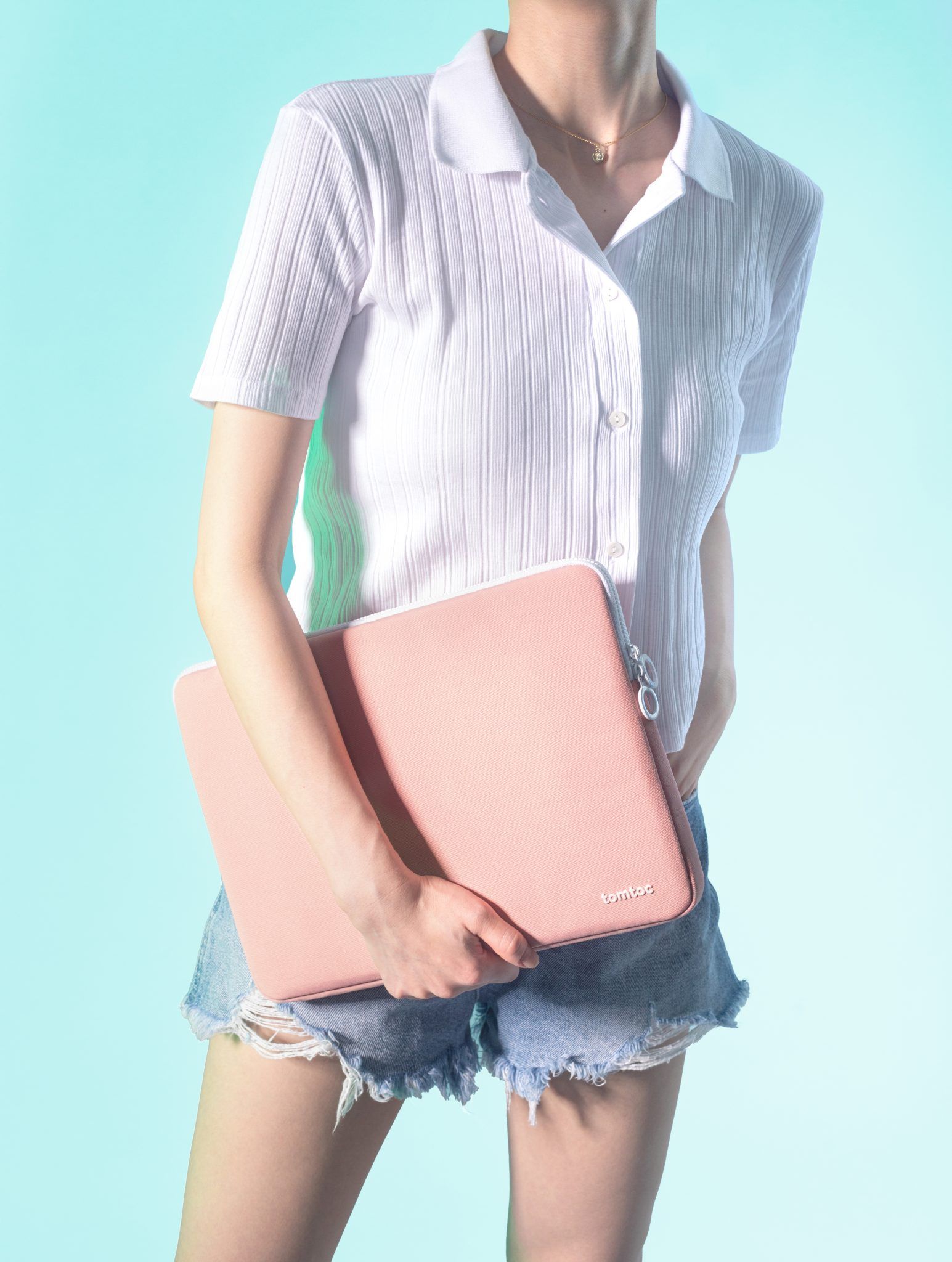 Túi Chống Sốc Tomtoc Shell Pouch MacBook/Laptop 13” - Pink