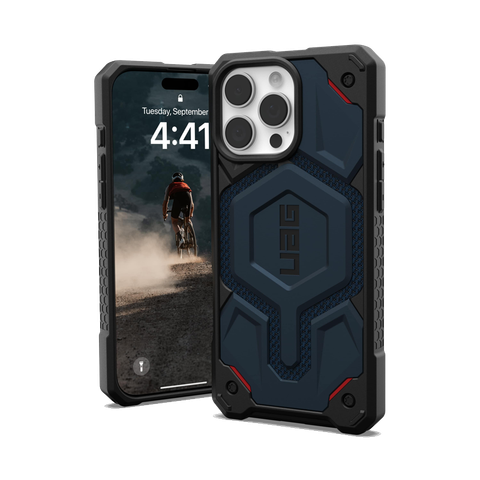 Ốp lưng iPhone 16 Pro Max UAG Monarch Pro - Carbon Fiber/Black Stand